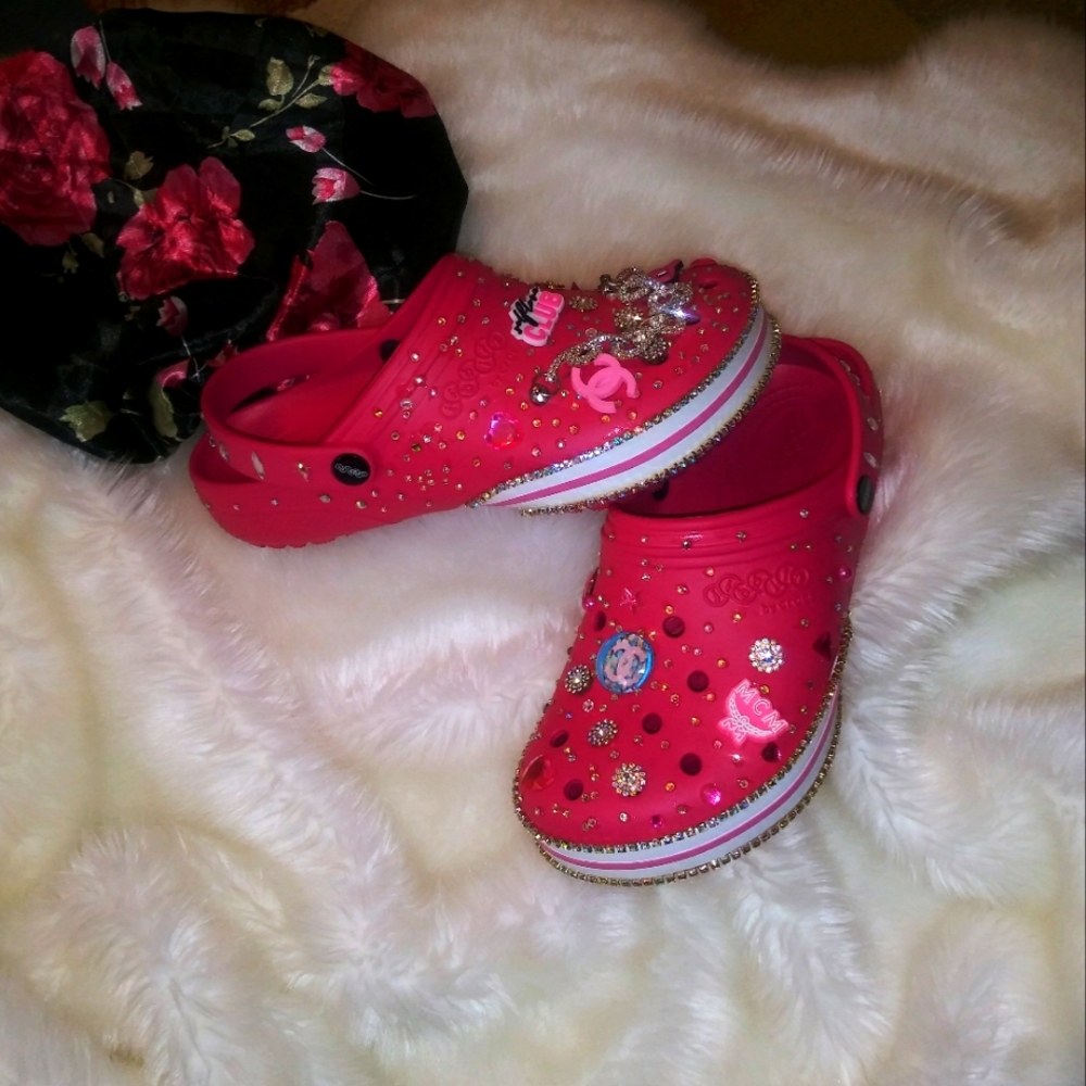Hot pink crocs